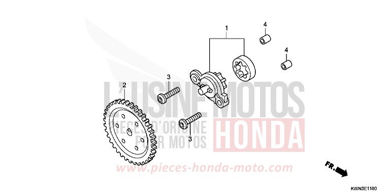 OIL PUMP for PCX 125 CANDY ROSY RED (R340) from 2012